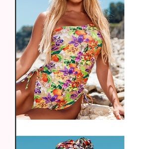 One shoulder swim suit never worn & cover up
